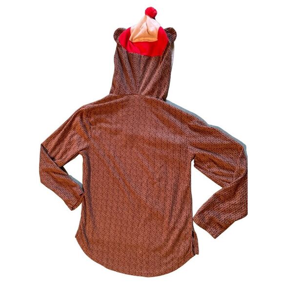 Underland Sock Monkey L hoodie footie pajamas super-soft 2 piece - Picture 11 of 16